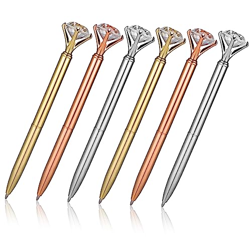 Veemoon 1 Satz Teiliges Diamantförmige Kugelschreiber Aus Metall Langlebige Schreibwerkzeuge Mit Schnelltrocknender Tinte Tragbare Leichte Stifte Silber Gold Und Roségold Für 6 Stück Veemoon 1 Satz Teiliges Diamantförmige Kugelschreiber Aus Metall Langlebige Schreibwerkzeuge Mit Schnelltrocknender Tinte Tragbare Leichte Stifte Silber Gold Und Roségold Für 6 Stück von Veemoon