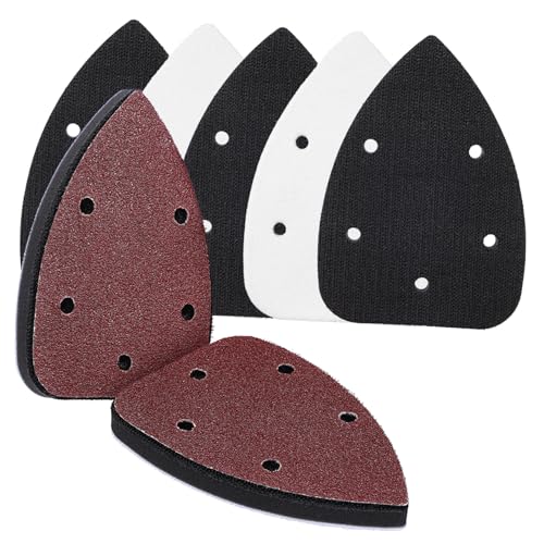 Veemoon 1 Satz Triangle Schleifpads für Mouse Sander für Möbel mit Verschiedenen Körnungen für Vielseitige Schleifanforderungen von Veemoon
