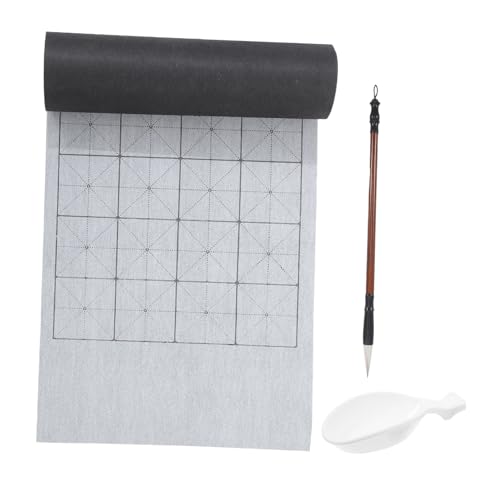 Veemoon 1 Satz Wasser Schreibset für Kalligraphie Wiederverwendbares Wasser Schreibtuch Pinsel und Wasserschale für Anfänger Starter Kit für Tägliches Üben und Verbesserung der Fähigkeiten von Veemoon