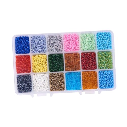 Veemoon 1 Schachtel Bunte Glasperlen für DIY Schmuckherstellung für Armbänder und Kreative Bastelprojekte pro Box Farbauswahl von Veemoon
