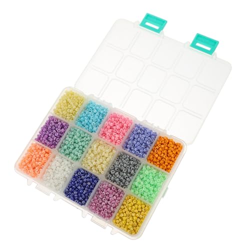 Veemoon 1 Schachtel Bunte Glasperlen für Schmuckherstellung DIY Handarbeitsperlen mit Farbenfrohe Spacer Perlen Geeignet für Armbänder Halsketten für Kreative Bastelprojekte Veemoon 1 Schachtel Bunte Glasperlen für Schmuckherstellung DIY Handarbeitsperlen mit Farbenfrohe Spacer Perlen Geeignet für Armbänder Halsketten für Kreative Bastelprojekte von Veemoon