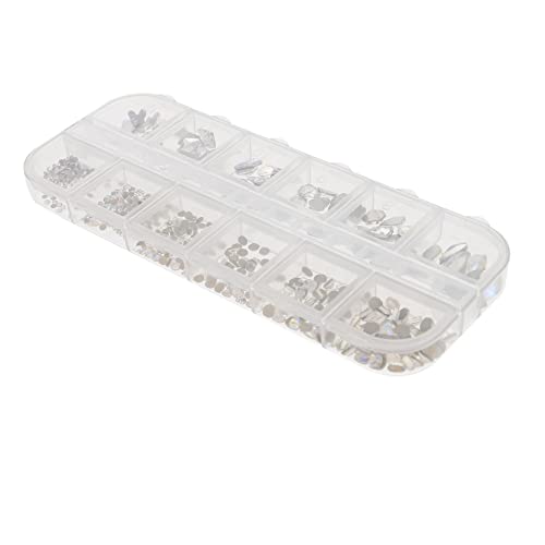 Veemoon 1 Schachtel Delikate Flache Nageldiamanten Spezielle Form Glitzernde Nail Art Dekoration DIY Maniküre Schmucksteine für Damen Vielseitige Anwendung für Professionelle und Private von Veemoon