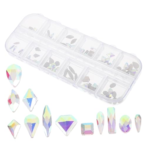 Veemoon 1 Schachtel Fächer DIY Nail Charms Flache Rückseite Ab Glitzersteine für Nageldesign Vielseitige Strasssteine für Maniküre Schmuck Bastelkunst Mädchen Nail Art Zubehör Veemoon 1 Schachtel Fächer DIY Nail Charms Flache Rückseite Ab Glitzersteine für Nageldesign Vielseitige Strasssteine für Maniküre Schmuck Bastelkunst Mädchen Nail Art Zubehör von Veemoon