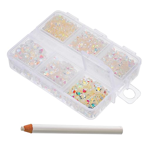 Veemoon 1 Schachtel Flache Rückseite Strasssteine Weiß Ab Dekoration für Nail Art DIY Maniküre Zubehör mit Aufbewahrungsbox für Kreative Bastelprojekte Veemoon 1 Schachtel Flache Rückseite Strasssteine Weiß Ab Dekoration für Nail Art DIY Maniküre Zubehör mit Aufbewahrungsbox für Kreative Bastelprojekte von Veemoon