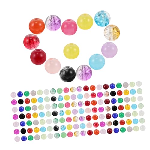 Veemoon 1 Schachtel Glasperlen Bunte Lampwork Perlen für DIY Schmuckherstellung Armband Charms Runde Spacer Perlen für Freundschaftsarmbänder und Halsketten von Veemoon