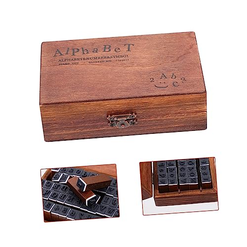 Veemoon 1 Schachtel Holzstempel Alphabet Zahlen DIY Stempel für Basteln Karten Scrapbooking Handliche Verarbeitung für Schule Büro und Geschenkdekoration von Veemoon