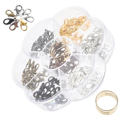 Veemoon 1 Schachtel Metall Karabiner Verschluss Curved Claw Clasp für Schmuckherstellung DIY Armband Halskette Zubehör Lobster Clasp Verschlüsse Leicht und Langlebig von Veemoon