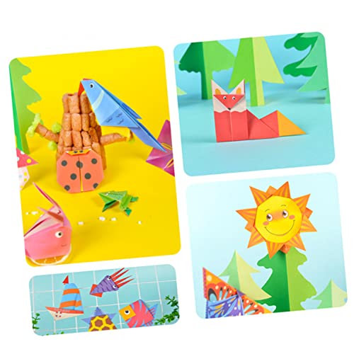 Veemoon 1 Schachtel Papiere falten bastelset basteln für kraft paper vellum bastelmaterial für Kinderhandwerk kreatives Origami Modezeitungen quadratisches Papier von Veemoon
