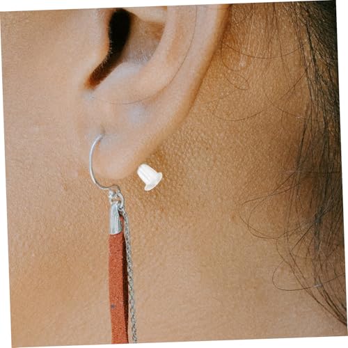 Veemoon 1 Schachtel Silikon Ohrstecker Verschluss Set Teilig Transparent Weich Sicher Komfortabel für DIY Schmuckherstellung Vielseitig Langlebig Ohrstöpsel Zubehör von Veemoon
