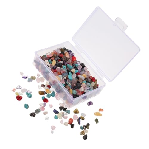 Veemoon 1 Schachtel Unregelmäßige Naturstein Chip Beads Mix für DIY Schmuckherstellung Bastelsteine Kristall Schmucksteine Basteln Heimdekoration von Veemoon