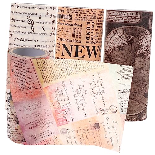 Veemoon 1 Schachtel Vintage Washi Tape Dekorative DIY Klebebänder für Scrapbooking Journaling und Bastelprojekte Vielseitig Einsetzbar und Vintage Inspiriert von Veemoon