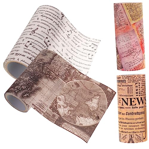Veemoon 1 Schachtel Vintage Zeitungsband Sammelalbum Scrapbooking Dekorative Bänder Diy Washi Tape Basteln Diy-bänder Handkontenbänder Partyzubehör Washi-klebeband Japanisches Papier von Veemoon