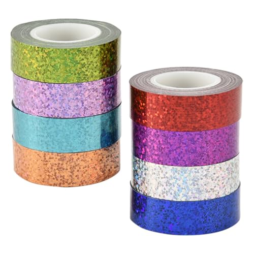 Veemoon 1 Set Decorative Tape Reflective Glitter Tape Klebeband Für DIY Art Supplies Holographic Für Scrapbooking Gegenwärtige Verpackung Und Bürogebrauch von Veemoon