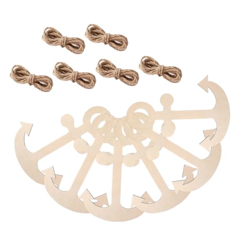 Veemoon 1 Set Holzanker Form Ornamente DIY Nautical Holzausschnitte Für Klassenzimmer -party -dekorationen Umfassen 6 Holzstücke Und 6 Jute -seile Ideal Für Die Sommer -ozeanparty Veemoon 1 Set Holzanker Form Ornamente DIY Nautical Holzausschnitte Für Klassenzimmer -party -dekorationen Umfassen 6 Holzstücke Und 6 Jute -seile Ideal Für Die Sommer -ozeanparty von Veemoon