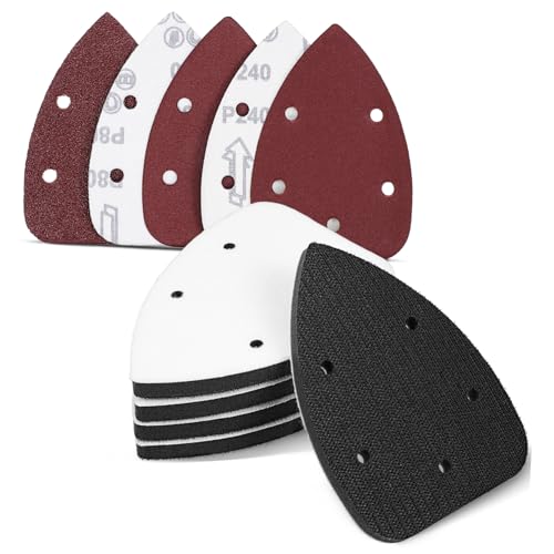 Veemoon 1 Set Schleifpad Schleifpads Detailschleifer Schleifpapier Mausschleifer Schleifpapier Schleifpapier Dreieck Schleifpapier Detailschleifpad Elektrische Schleifaufsätze von Veemoon