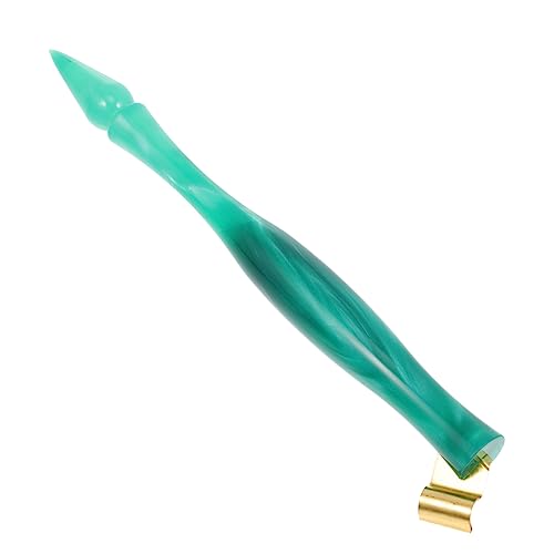 Veemoon 1 Stück Dip-Pen-Halter Füllfederhalter eintauchen Schräghalter für tragbarer Tauchstift geformt kalligraphie stifte kassenrollen schtift griff Bürobedarf Schulbedarf Harz Green von Veemoon