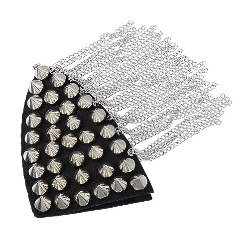 Veemoon 1 Stück Schulterklappen Ms Kette Quaste Einheitliche Schulterklappe Einheitliches Schulterabzeichen Epaulette Für Uniform Nieten Epaulette Kleidungszubehör Eisen Silver von Veemoon