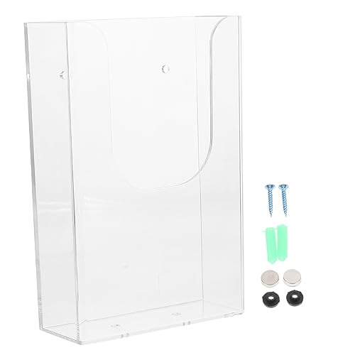 Veemoon 1 Stück Wandmontierter Aktenorganizer aus Kunststoff Transparente Aufbewahrungsbox für Büro Praktische Dateiablage für Wand Flexibel Einsetzbar für Dokumente und Broschüren von Veemoon