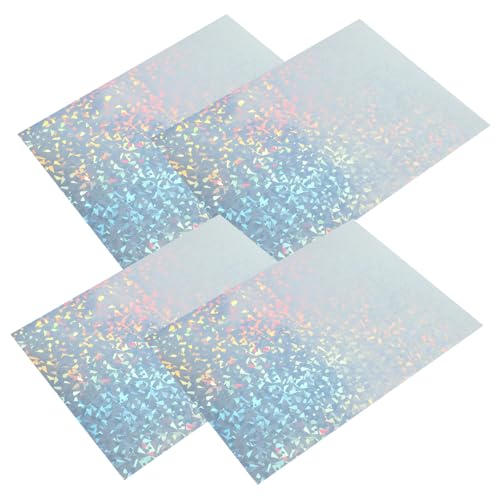 Veemoon 10 Blatt Blatt Pvc-aufkleber Bedrucken Farbig Holographischer Fensterfilm Etiketten Aufkleber Für Maschine Drucken Papier von Veemoon