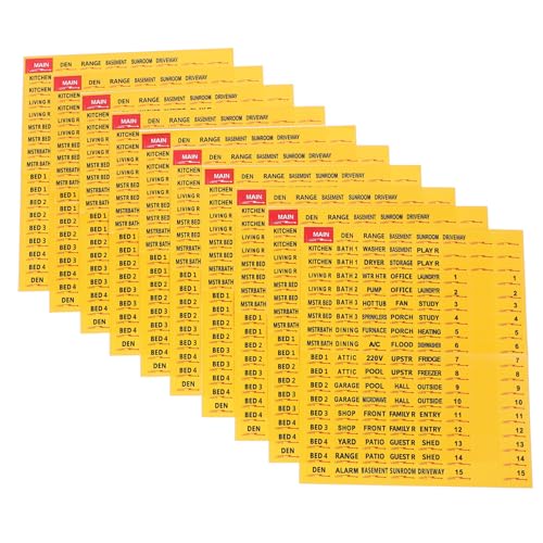 Veemoon 10 Blatt Leistungsschalter -Tags Etiketten für Schalttafeln Abdeckung Breaker Weiß Aufkleber für Leistungsschalter Aufkleber für Schalttafeln für zu Hause Papier von Veemoon