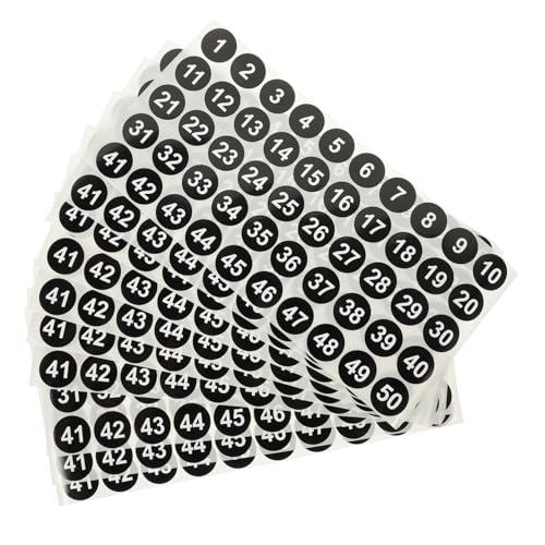Veemoon 10 Blatt Selbstklebende Zahlenaufkleber Rund Schwarz Nummernschild Etiketten Für Inventar Klassifizierung Aufkleben Flachen Oberflächen Ablösbar Rückstandsfrei Veemoon 10 Blatt Selbstklebende Zahlenaufkleber Rund Schwarz Nummernschild Etiketten Für Inventar Klassifizierung Aufkleben Flachen Oberflächen Ablösbar Rückstandsfrei von Veemoon