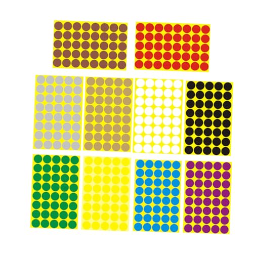 Veemoon 10 Blatt Teiliges Bunte Selbstklebende Runde Aufkleber Ablösbare Markierungs etiketten Vielseitig Beschreibbar mit Stift für Schule Büro und Haushalt Haftet Allen Oberflächen Veemoon 10 Blatt Teiliges Bunte Selbstklebende Runde Aufkleber Ablösbare Markierungs etiketten Vielseitig Beschreibbar mit Stift für Schule Büro und Haushalt Haftet Allen Oberflächen von Veemoon