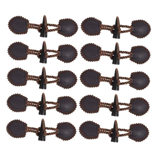 Veemoon 10 Paare Horn Knebelknöpfe aus Resin Vintage Verschlussknöpfe für Mäntel und Jacken Strapazierfähige Nähknöpfe Zubehör für Wollmäntel DIY Bastelset in Dunkelbraun Veemoon 10 Paare Horn Knebelknöpfe aus Resin Vintage Verschlussknöpfe für Mäntel und Jacken Strapazierfähige Nähknöpfe Zubehör für Wollmäntel DIY Bastelset in Dunkelbraun von Veemoon