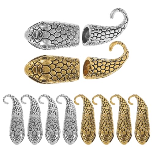 Veemoon 10 Paare Schlangenkopf Schmuck Verschlüsse aus Hochwertiger Legierung Praktische DIY Lederband Verbinder für Armbänder und Halsketten Glänzend Langlebig Gemischter Stil für Veemoon 10 Paare Schlangenkopf Schmuck Verschlüsse aus Hochwertiger Legierung Praktische DIY Lederband Verbinder für Armbänder und Halsketten Glänzend Langlebig Gemischter Stil für von Veemoon