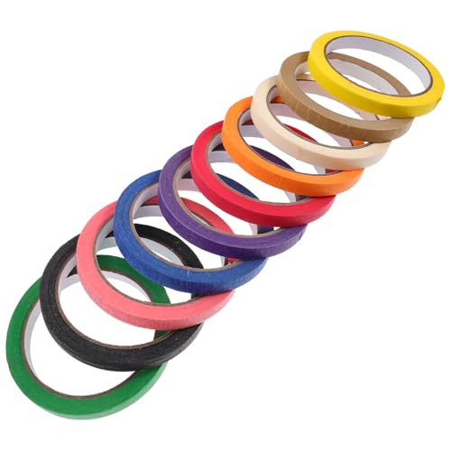 Veemoon 10 Rollen Abdeckband Abdeckpapier Wand selbstklebend klebrig Regenbogen-Klebeband seidenband bandfeile ribbons bandalette Malerband zum Lackieren Malerband für Scrapbooking Veemoon 10 Rollen Abdeckband Abdeckpapier Wand selbstklebend klebrig Regenbogen-Klebeband seidenband bandfeile ribbons bandalette Malerband zum Lackieren Malerband für Scrapbooking von Veemoon