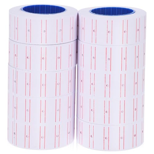 Veemoon 10 Rollen Coderpapier Etiketten Für Den Einzelhandel Tags-aufkleber Aufkleber Für Kleine Unternehmen Einzelhandels -tags Aufkleber-tags Selbstklebendes Etikettenpapier Weiß von Veemoon