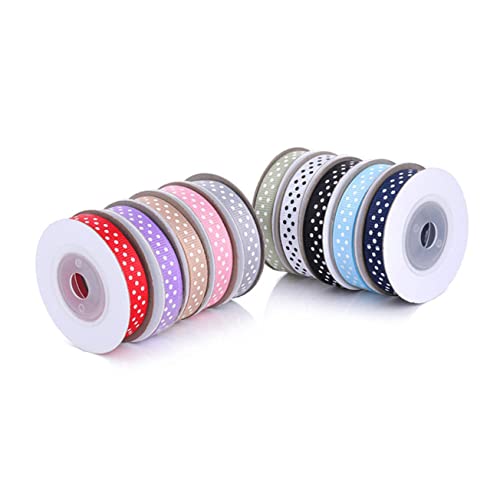 Veemoon 10 Rollen Dotted Pattern Ribbed Geschenkband Yards pro Rolle Vielseitig für DIY Partydekoration Hochzeiten und Handwerksprojekte Gemischte Farben Veemoon 10 Rollen Dotted Pattern Ribbed Geschenkband Yards pro Rolle Vielseitig für DIY Partydekoration Hochzeiten und Handwerksprojekte Gemischte Farben von Veemoon