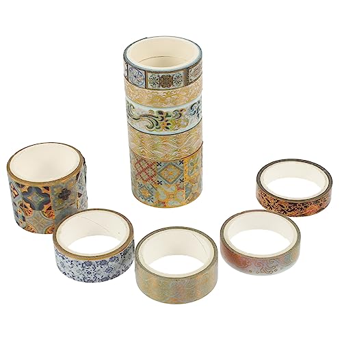 Veemoon 10 Rollen Goldfolien Washi Tape Dekorative Klebebänder für Scrapbooking Diy Handwerk Geschenkverpackung und Journaling Gilding Designs für Kreative Bastelprojekte von Veemoon