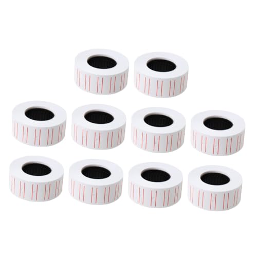 Veemoon 10 Rollen Preisblatt Zahlenwürfel Schmuckanhänger zum Verkauf Monarch Aufkleber-Armband Etiketten Tag Sale -Aufkleber Armband-Tags Aufkleber für Armbänder PVC selbstklebend Weiß Veemoon 10 Rollen Preisblatt Zahlenwürfel Schmuckanhänger zum Verkauf Monarch Aufkleber-Armband Etiketten Tag Sale -Aufkleber Armband-Tags Aufkleber für Armbänder PVC selbstklebend Weiß von Veemoon