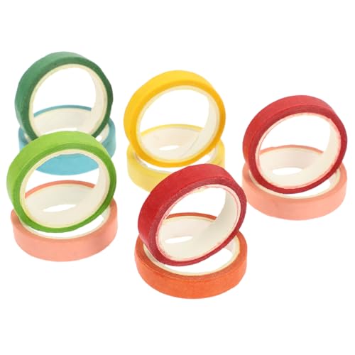 Veemoon 10 Rollen Regenbogen Washi Tape Masking Tape Klebeband Buntes DIY Papierklebeband für Scrapbooking Notizbuchdekoration Geschenkidee Hochwertige Farbenfrohe Klebebänder Veemoon 10 Rollen Regenbogen Washi Tape Masking Tape Klebeband Buntes DIY Papierklebeband für Scrapbooking Notizbuchdekoration Geschenkidee Hochwertige Farbenfrohe Klebebänder von Veemoon