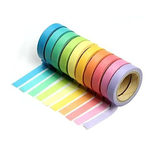 Veemoon 10 Rollen Regenbogenband Bandfarbe Washi Tape farbiges Washi-Tape bunte Washi-Tapes Dekoratives Klebeband farbige Washi-Tapes ästhetisches Washi-Tape Washi-Tape-Dekoration Veemoon 10 Rollen Regenbogenband Bandfarbe Washi Tape farbiges Washi-Tape bunte Washi-Tapes Dekoratives Klebeband farbige Washi-Tapes ästhetisches Washi-Tape Washi-Tape-Dekoration von Veemoon