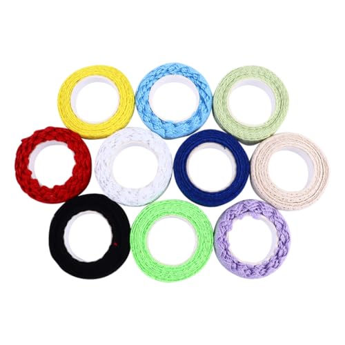 Veemoon 10 Rollen Spitzenbordüren Klebeband pro Selbstklebendes Baumwoll Lace Trim Tape Dekoratives DIY Geschenkband für Scrapbooking Planer und Bastelprojekte von Veemoon