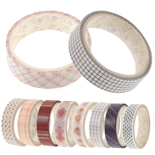 Veemoon 10 Rollen Washi-Tape Scrapbook-Bänder Gold Herstellung Schrott klebeband seidenband scrap book scrapbooking zubehör decor Sammelalbum DIY-Bänder Bastelband Japanisches Papier von Veemoon