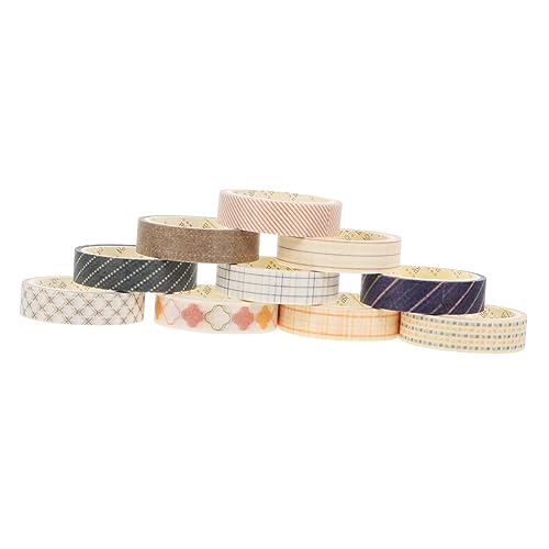 Veemoon 10 Rollen Washi-tape Sammelalbum Dekorativ Farbig Kunst Ästhetisch Klebrig Dekoration Pastell Journaling Gold Schrott Scrapbook-klebeband Dünn Weihnachtsdeko Japanisches Papier von Veemoon