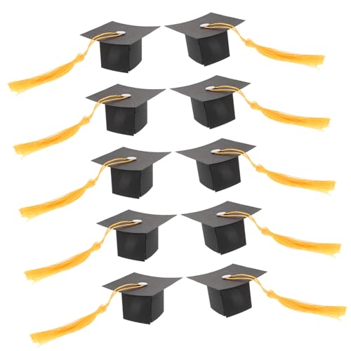 Veemoon 10 Stück Abschlusssaison Cap Abschlussflaschendekorationen Absolventenparty Liefert Mini -abschlusskappendekoration Mini Grad Hut Topper Schwarz Papier Veemoon 10 Stück Abschlusssaison Cap Abschlussflaschendekorationen Absolventenparty Liefert Mini -abschlusskappendekoration Mini Grad Hut Topper Schwarz Papier von Veemoon