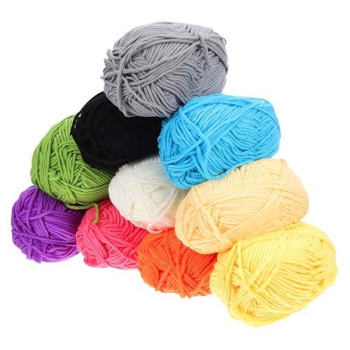 Veemoon 10 Stück Anzug aus Wolle basteln set bastelzubehör Handarbeitsset strickgarn knit set grobes Garn Häkelgarne selber stricken Bastelgarn Garnstränge basteln DIY Garn Milch Baumwolle von Veemoon