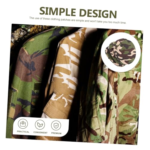 Veemoon 10 Stück Aufbügelbare Camouflage Bügelflicken Patches aus Polyester Praktische Reparaturflicken für Kleidung Jeans Jacken Rucksäcke Hautfreundlich und Langlebig Stilvolle von Veemoon