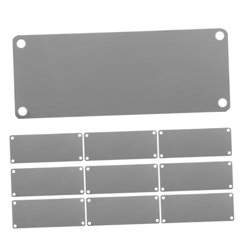 Veemoon 10 Stück Blanko Metallschilder Blanko Schilder Für Den Außenbereich Gravur Türschild Gravurrohlinge Anhänger Gravur Namensschild Metallstempel Blanko Anhänger von Veemoon