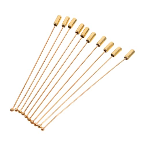 Veemoon 10 Stück Broschenstecknadeln mit Stopper Dekorative Anstecknadeln für Blumenarrangements Bastelprojekte Korsagen und Hüte Langlebige Metallnadeln von Veemoon