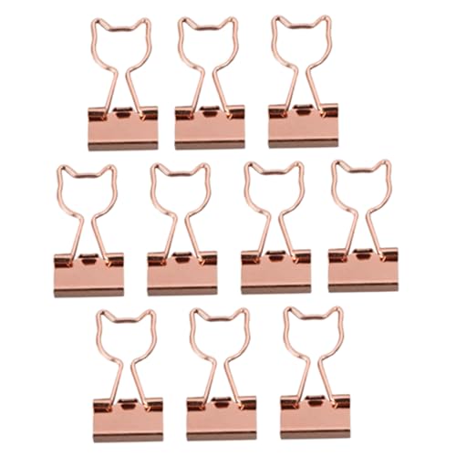 Veemoon 10 Stück Büroordner clipboard büroorganisation papiersammler aktenmappe bürobedarf Datei Mini Büroklammern für Aktenordner Büroklammern für Geschäftsmappen Metall Rose Gold von Veemoon