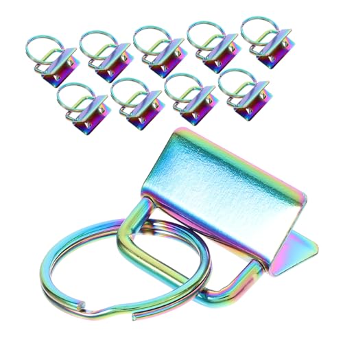 Veemoon 10 Stück Bunte Schlüsselring Clips für Diy Taschenaccessoires Schlüsselanhänger Clips für Bastelprojekte Einsetzbar und Lebhaften Farben von Veemoon
