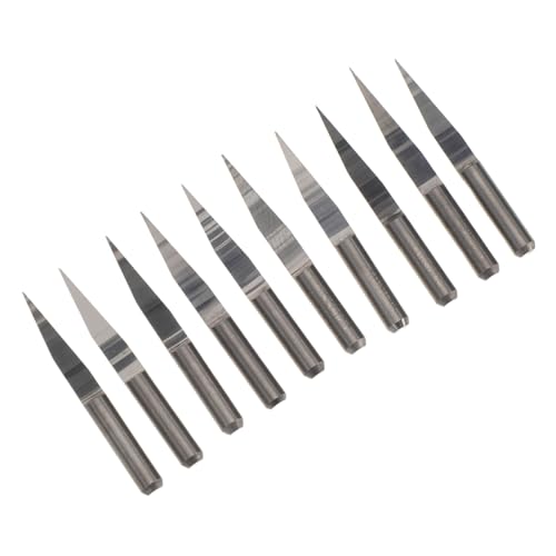 Veemoon 10 Stück Cnc Fräser V Nut Gravierwerkzeug Holzbearbeitung Schnitzbohrer Fräser Gravur Bits Schnitz Bits Zum Schleifen Kit Gravur Schaftfräser von Veemoon