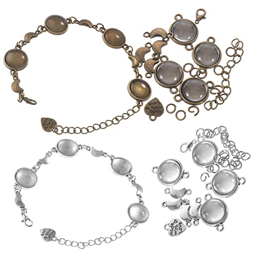 Veemoon 10 Stück DIY Armband Teilig mit Runden Bezel Trays Handgemachte Schmuckzubehör für Bastelprojekte Anpassbar für Familie Veemoon 10 Stück DIY Armband Teilig mit Runden Bezel Trays Handgemachte Schmuckzubehör für Bastelprojekte Anpassbar für Familie von Veemoon
