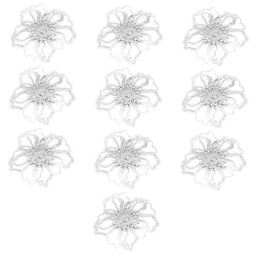 Veemoon 10 Stück DIY Farbige Spitzenblumen Patches Stereo Bestickte Aufnäher für Kleidung Taschen und Bastelprojekte Aufbügeln Aufnähen zur Dekoration und Reparatur von Veemoon