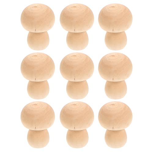 Veemoon 10 Stück DIY Holzpilz Dekorationen Graffiti Mushrooms für Kreative Kinderprojekte Große Holzfiguren für Malerei und Basteln für Feste und Wohnkultur von Veemoon