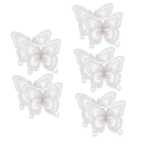 Veemoon 10 Stück Doppelschicht Organza Schmetterling Patches mit Filigraner Stickerei Leichte Spitzenapplikationen zum Aufnähen für DIY Kleidung Brautmode Taschen und Haarschmuck Veemoon 10 Stück Doppelschicht Organza Schmetterling Patches mit Filigraner Stickerei Leichte Spitzenapplikationen zum Aufnähen für DIY Kleidung Brautmode Taschen und Haarschmuck von Veemoon
